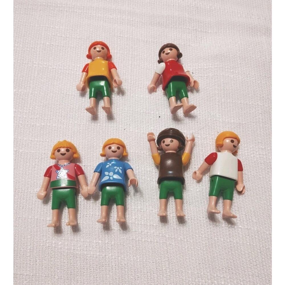 Vintage PlayMobile Doll House Playset Family Figures Lot of 6